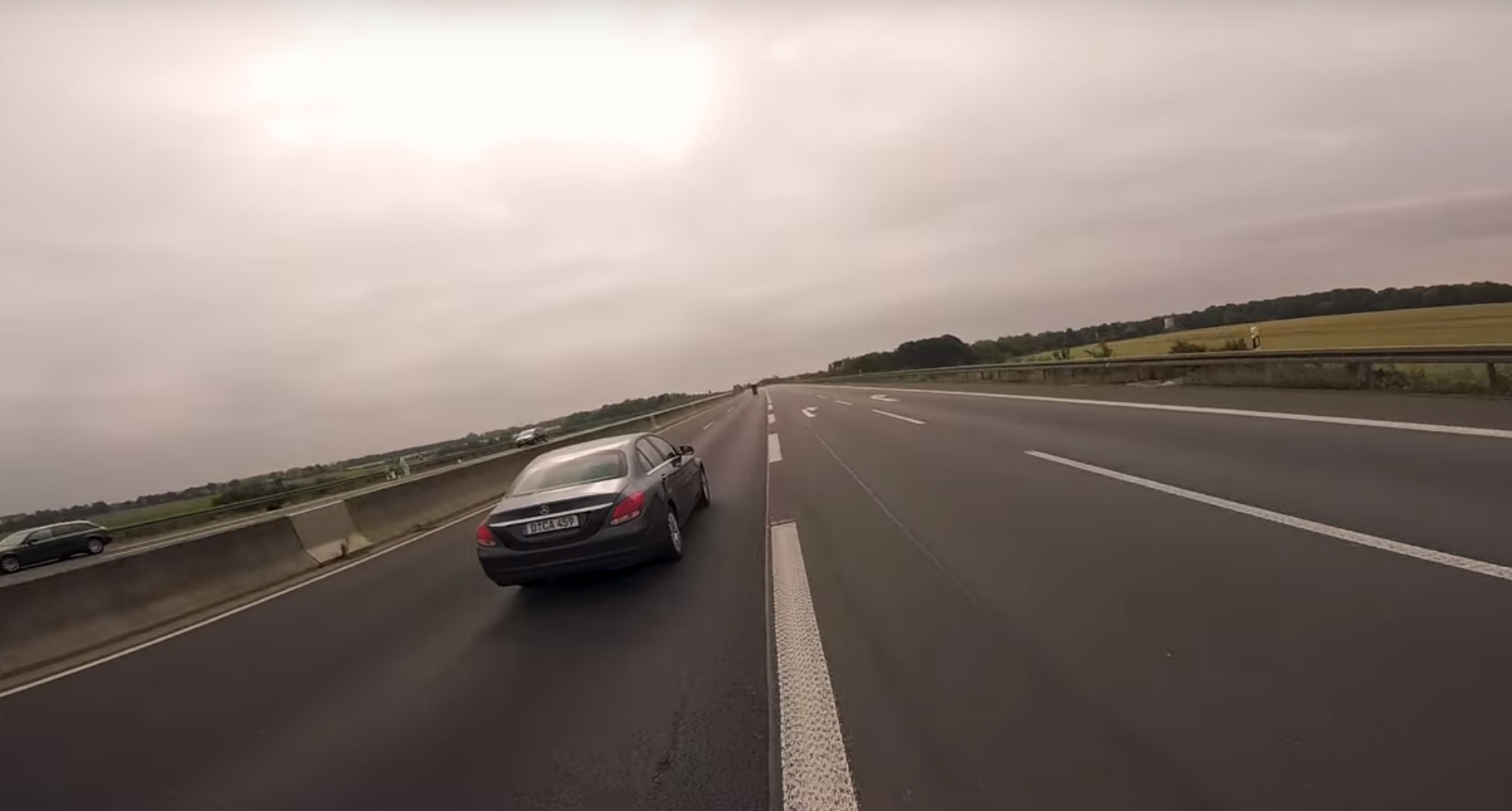 Moving car on a highway