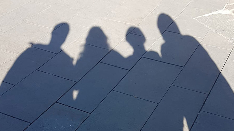 Shadows of people