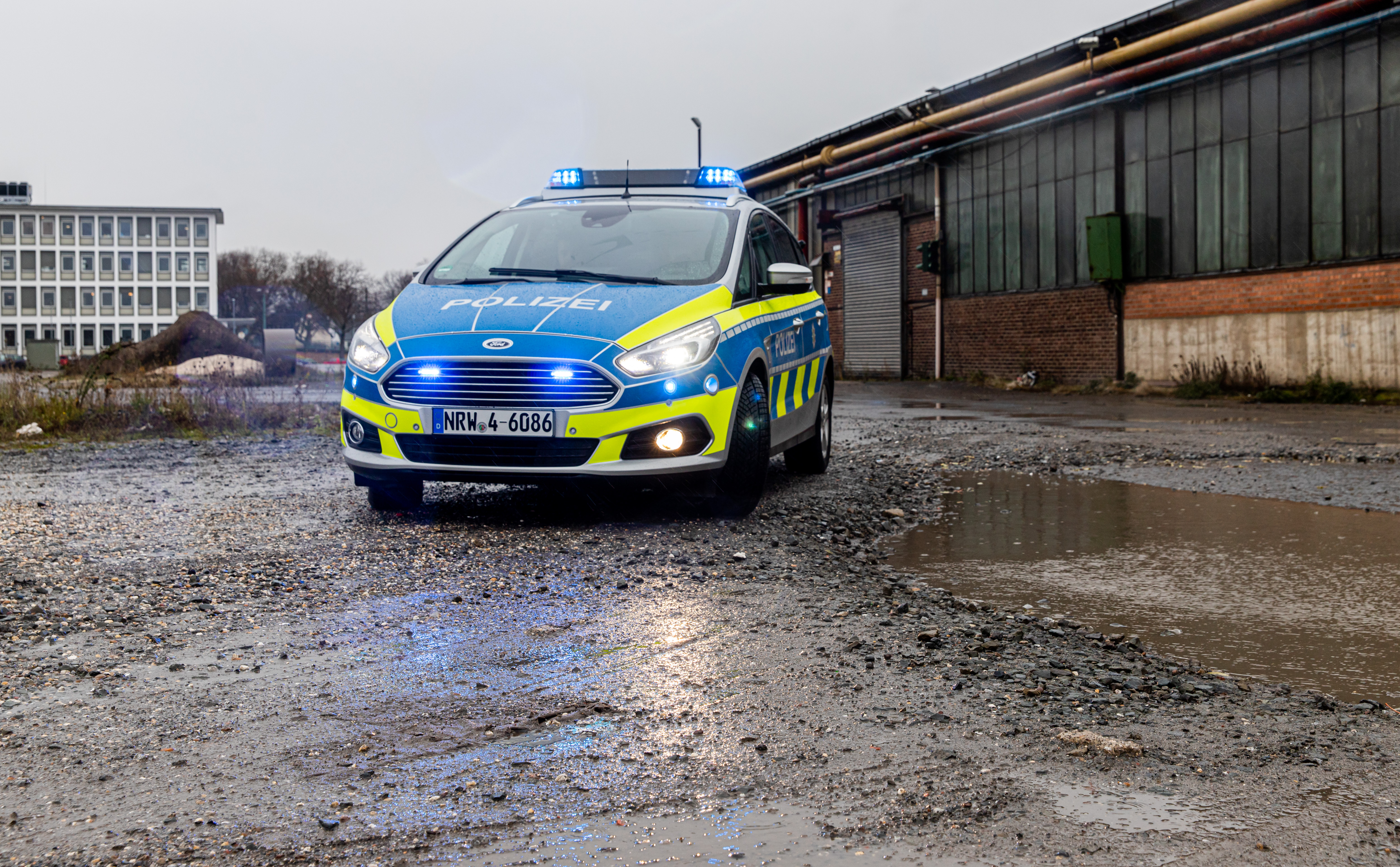 Patrol car in action