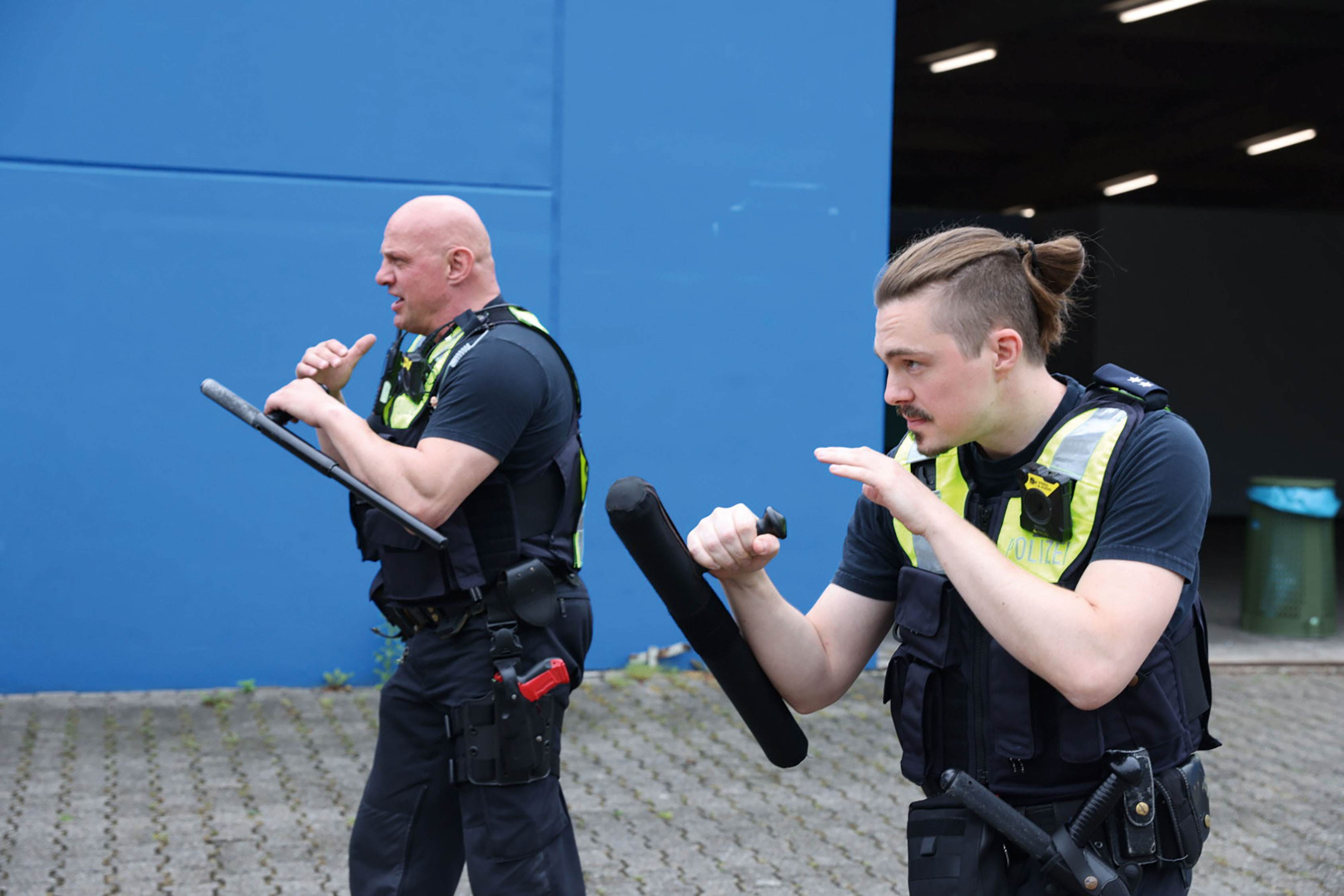 Highly concentrated during training: Helmut Brendt (left) and Marc Rau