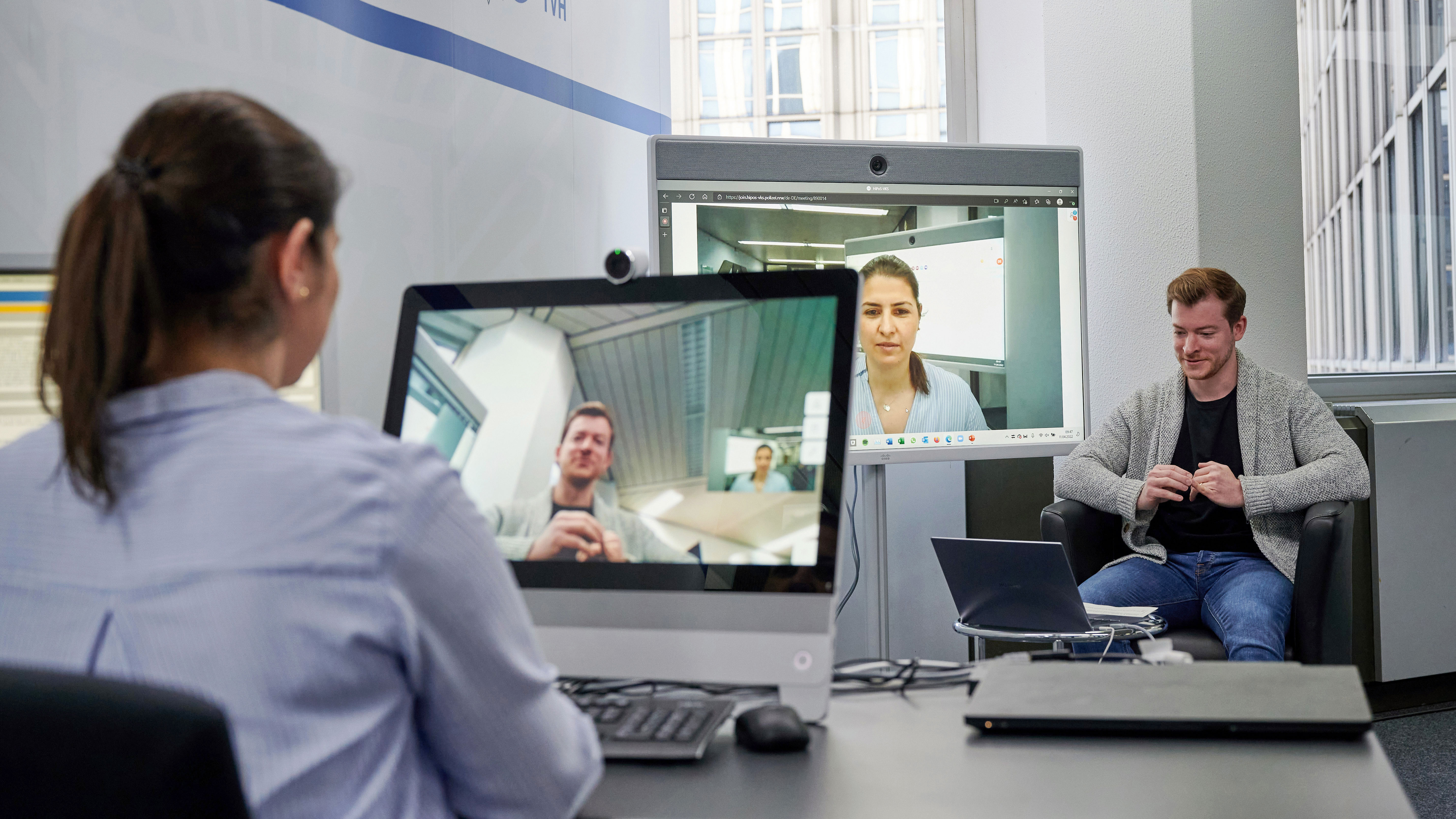 Online questioning is already being tested at Düsseldorf police headquarters.