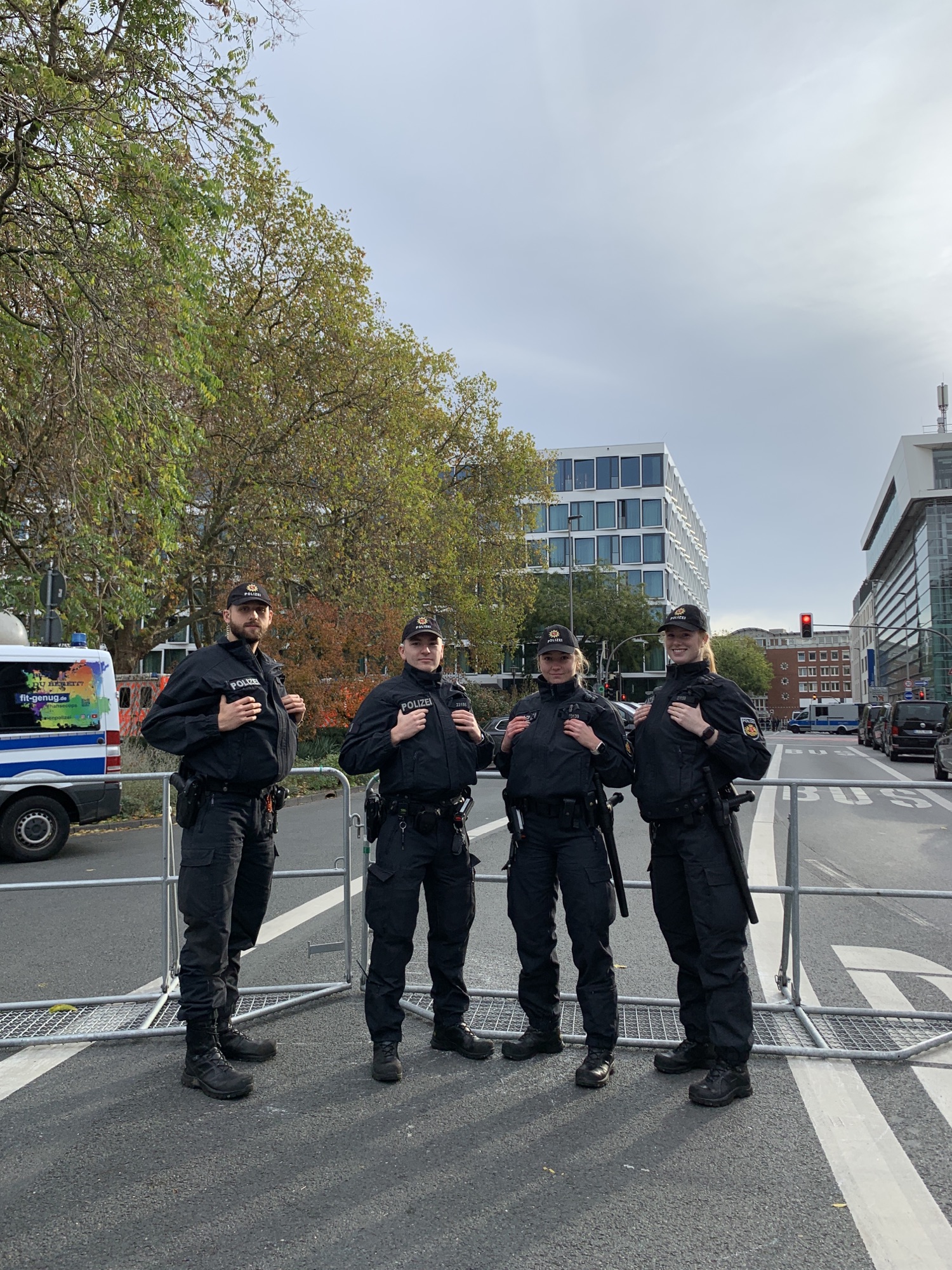 Die Beamtinnen und Beamten aus Bremen unterstützen in Münster