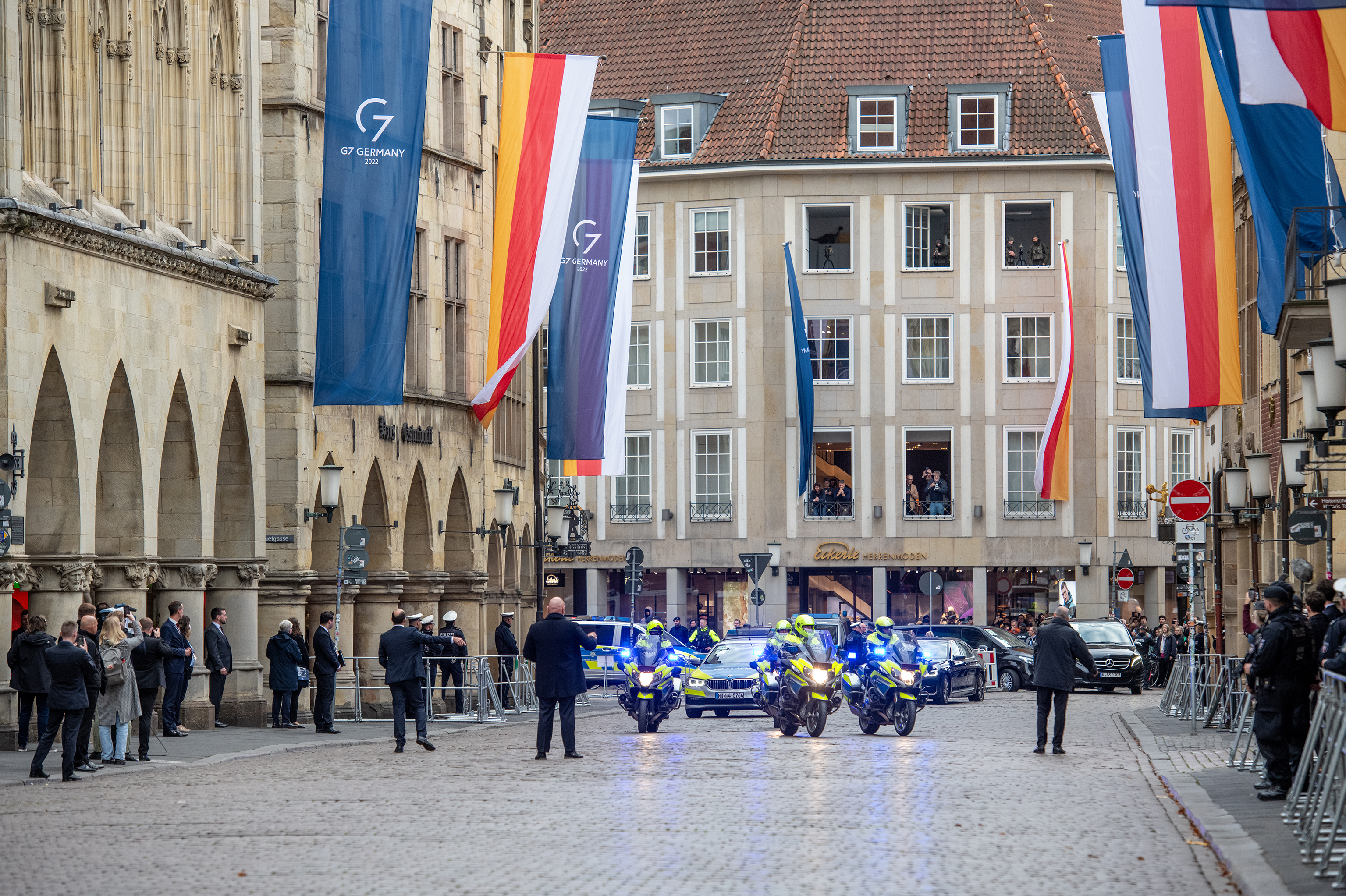 Münster Innenstadt beim G7-Treffen