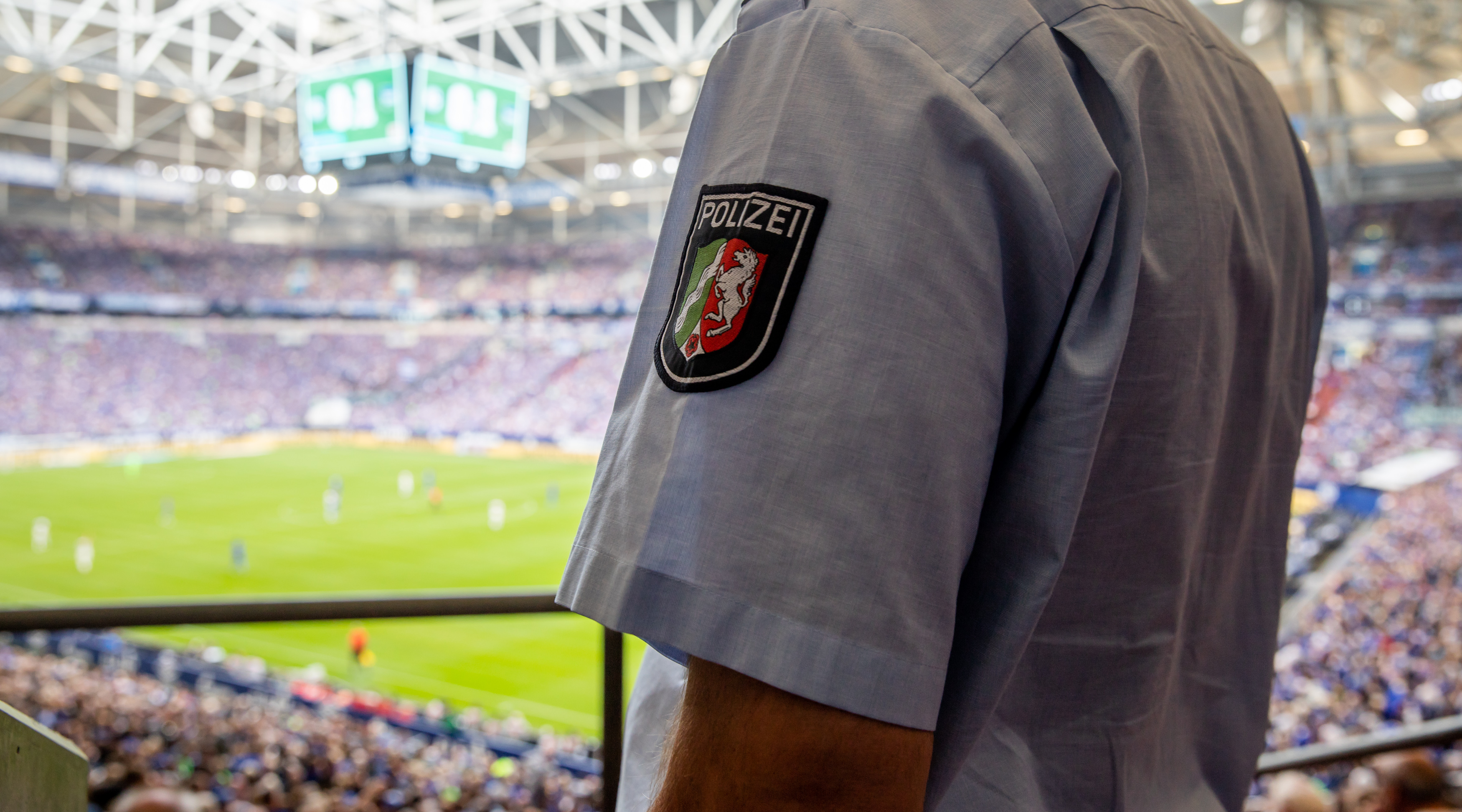 Policeman in the stadium