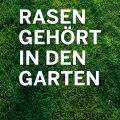 Zweigeteiltes Bild. Links Wiese mit der Aufschrift Rasen gehört in den Garten. Rechts Straßenbelag mit der Aufschrift Nicht auf die Straße.