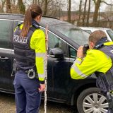 Aufnahme eines Verkehrsunfalls von der Polizei