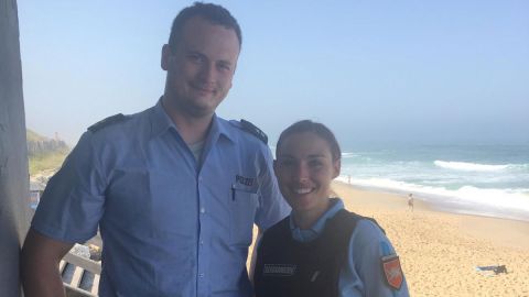 Auf dem Überwachungsposten der Rettungsschwimmer/ CRS am Plage Centrale in Lacanau-Océan