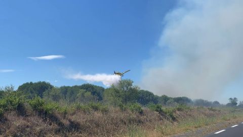 Deployment of a fire-fighting aircraft