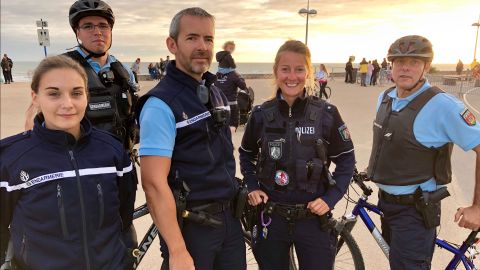 Fuß- und Fahrradstreife zum Abschlussfeuerwerk