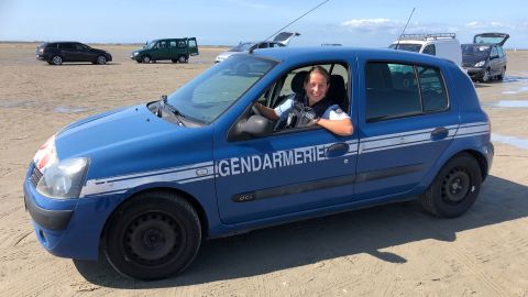 with the Clio over the "passage du gois"