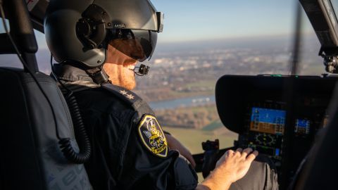 POK Alexander Schaaf on a training flight.