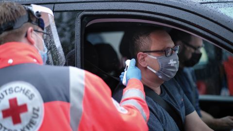 Before entering the stadium, the temperature of the officials is also taken and masks are compulsory