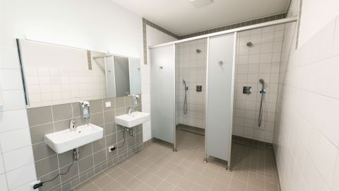 The sanitary facilities also meet current standards