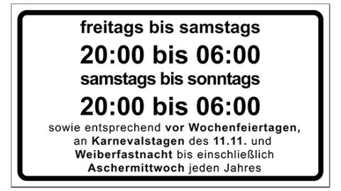 Waffenverbotszone Zusatzschild