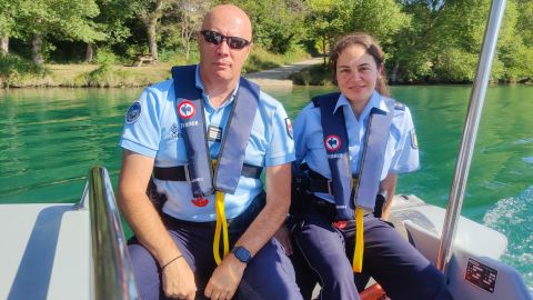 Streifendienst auf dem Wasser