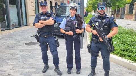 Riot police of the Policia Nacional