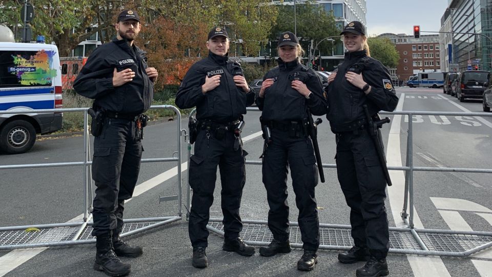 Die Beamtinnen und Beamten aus Bremen unterstützen in Münster